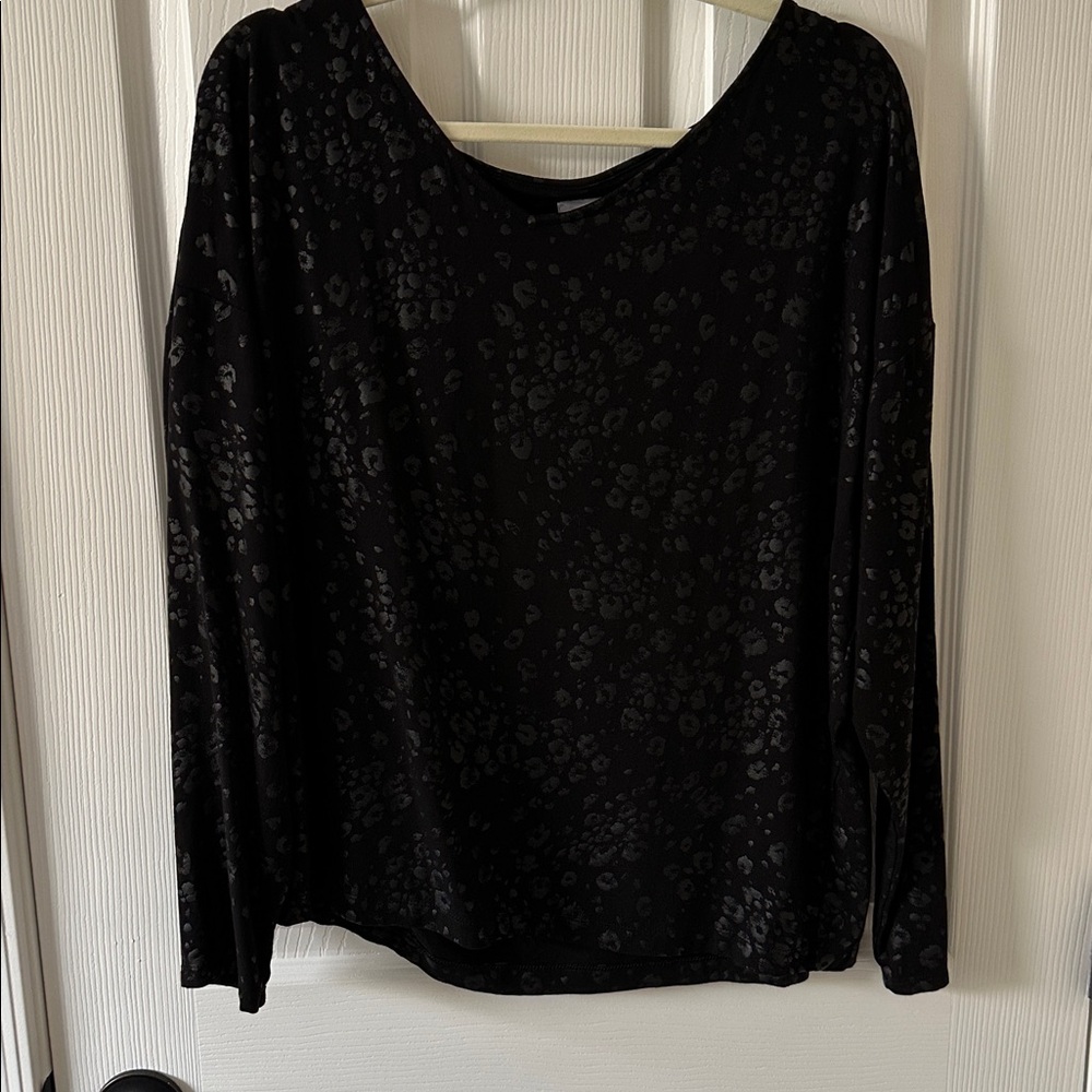 Chico's Elegant Black Floral Top